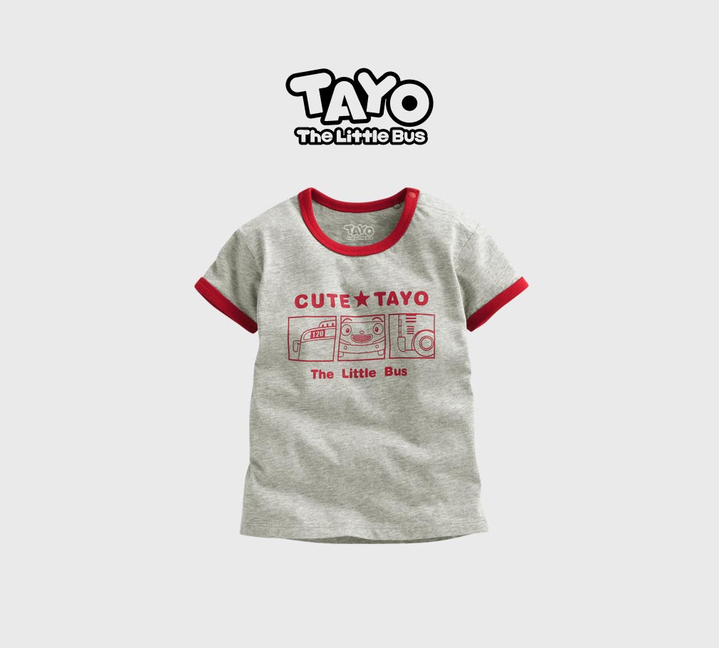 AYO The Little Bus罗纹配色印花T恤-07-Baby -